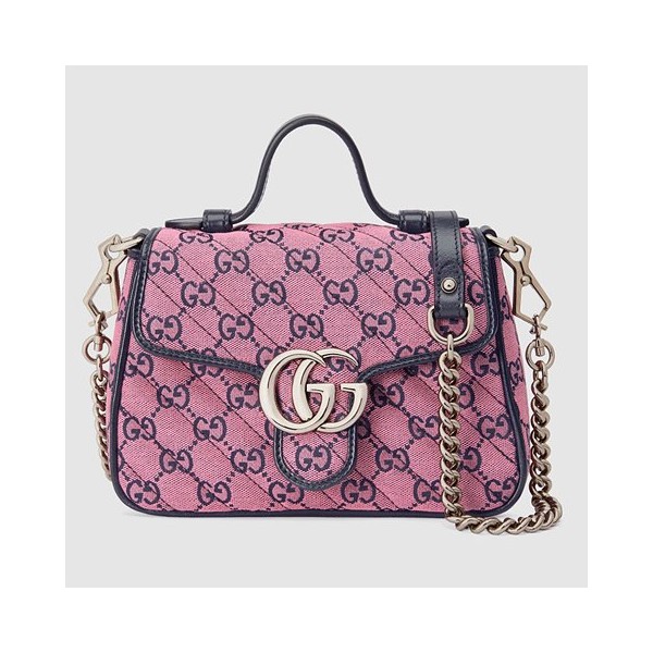 [Premium] GUCCI 구찌 [GG 마몽] 멀티컬러 미니 탑 핸들백 pink 583571 2UZCN 5279-레플리카 사이트 쇼핑몰 RSMALL