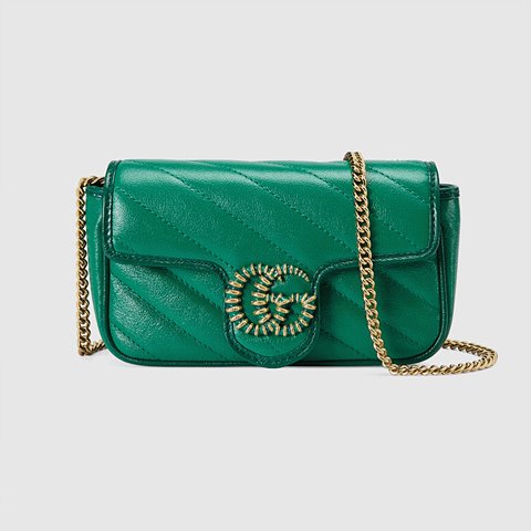 Premium] GUCCI 구찌 [GG 마몽] 수퍼 미니백 green 574969 1X5EG 3862