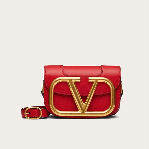 [Premium] VALENTINO 발렌티노 송아지 가죽 SUPERVEE 크로스바디백 red VW2B0G45ZXLJU5