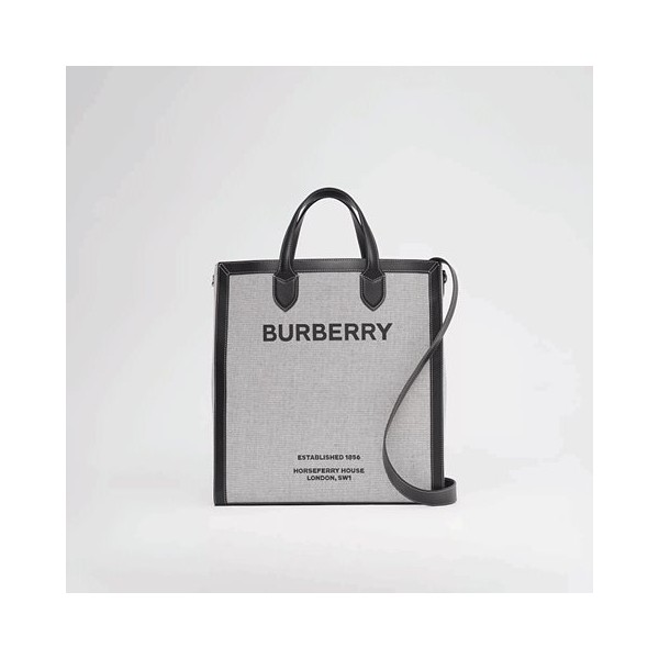 [Premium] BURBERRY 버버리 호스페리 프린트 캔버스 레더 토트 80379361-레플리카 사이트 쇼핑몰 RSMALL