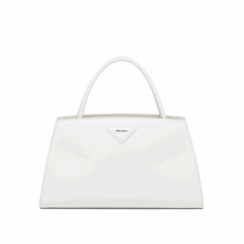 [Premium] PRADA 프라다 브러시드 가죽 핸드백 white 1BA327_ZO6_F0009_V_OOO