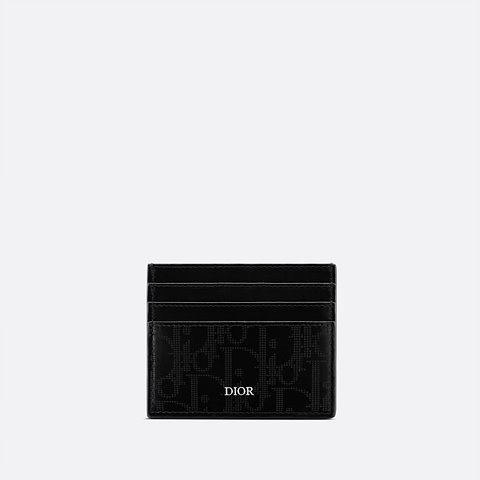 디올 블랙 Dior Oblique Galaxy 가죽 카드 지갑 2ESCH135VPD_H03E