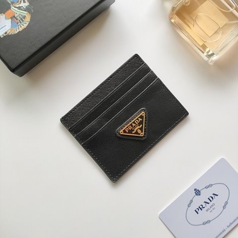 프라다 사피아노 트라이앵글 로고 카드 지갑