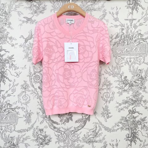 샤넬 여성 플라워 니트반팔 2color S-L