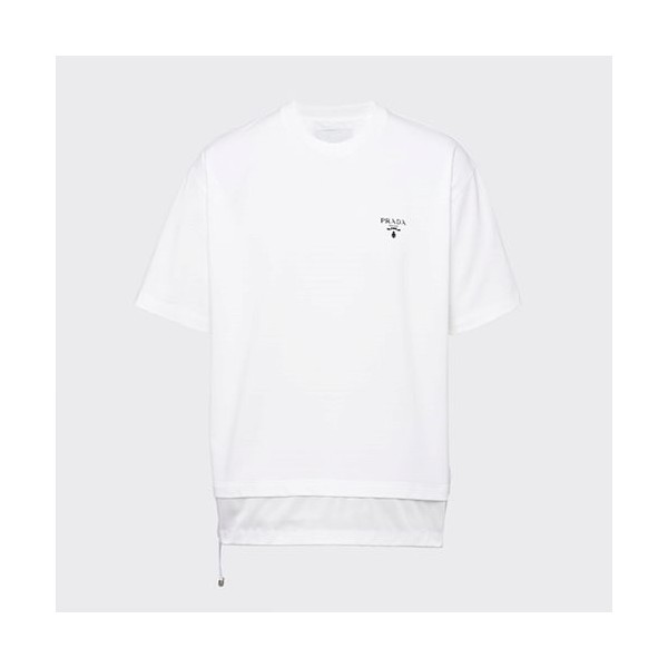 프라다 로고 나일론 디테일 반팔 티셔츠 2컬러-레플리카 사이트 쇼핑몰 RSMALL