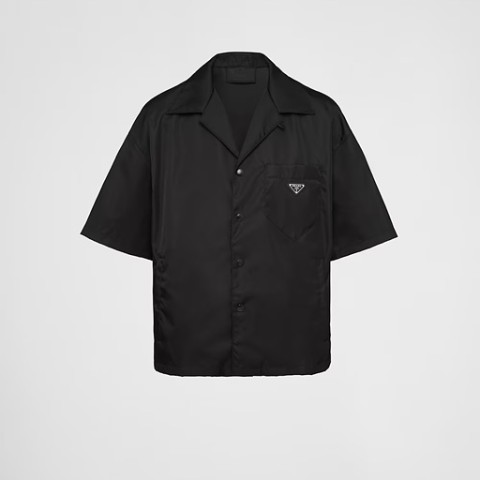 프라다 리나일론 블랙 반팔 셔츠  S-XL